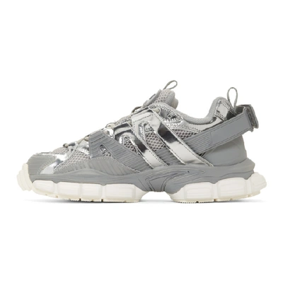 Shop Juunj Juun.j Silver Strap Sneakers In 3 Grey