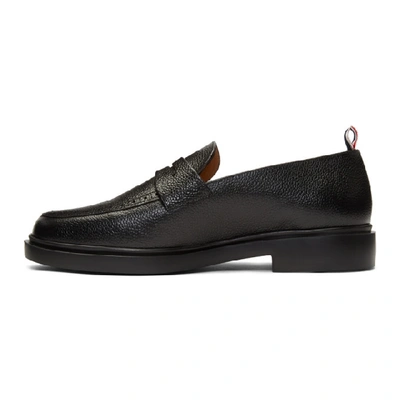 Shop Thom Browne Black Lightweight Sole Penny Loafers In 001 Black