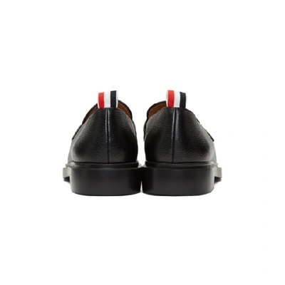 Shop Thom Browne Black Lightweight Sole Penny Loafers In 001 Black