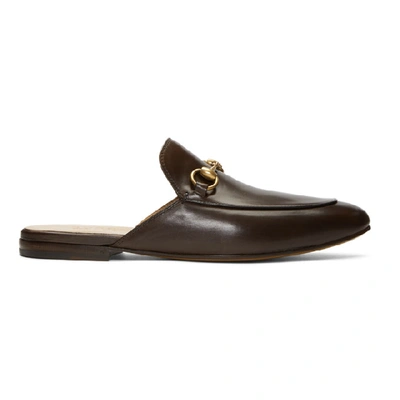 Shop Gucci Brown Kings Slip-on Loafers In 2024 Brown
