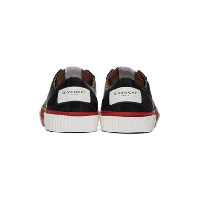 Shop Givenchy Black Basse Tennis Sneakers In 976 Blkred