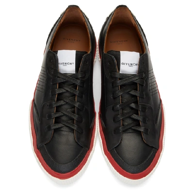 Shop Givenchy Black Basse Tennis Sneakers In 976 Blkred
