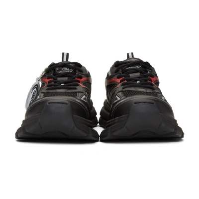 Shop Axel Arigato Black And Red Marathon Sneakers In Blkredgry