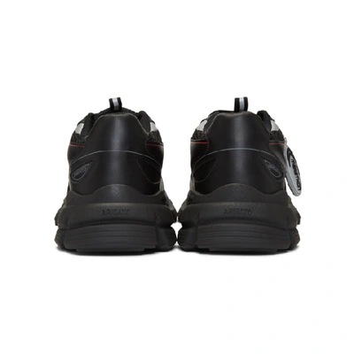 Shop Axel Arigato Black And Red Marathon Sneakers In Blkredgry