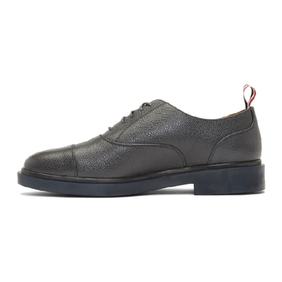 Shop Thom Browne Grey Toe Cap Transparent Sole Oxfords In 025 Dk Gry