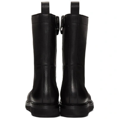 Shop Rick Owens Black Creeper Sole Boots In 09 Black