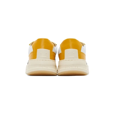 ACNE STUDIOS 黄色 AND 白色 PEREY 运动鞋