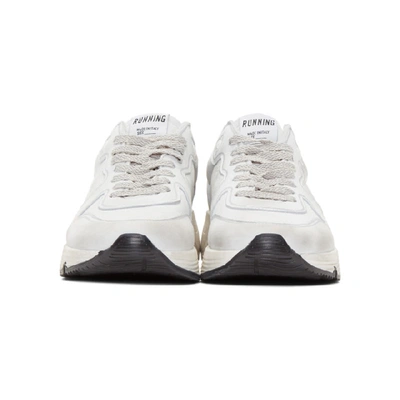 Shop Golden Goose White Nubuck Running Sneakers