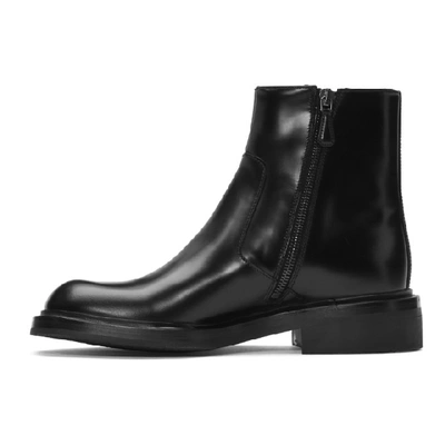 Shop Prada Black Zip-up Boots