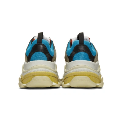 Shop Balenciaga Multicolor Triple S Sneakers In 4365 Bleu/g