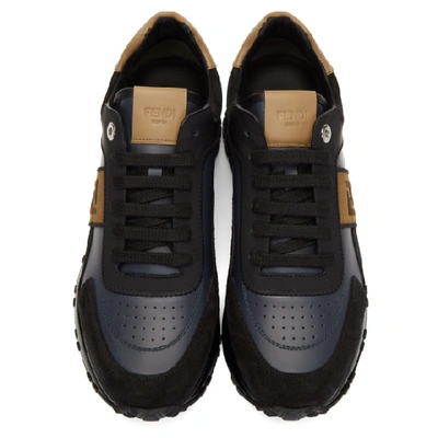 Shop Fendi Navy Retro Sneakers