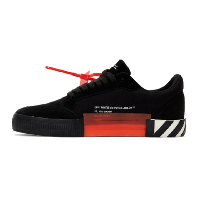 Shop Off-white Black And Pink Low Vulcanized Sneakers In 1028 Blkfsh