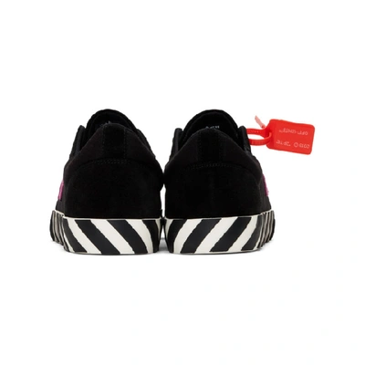 Shop Off-white Black And Pink Low Vulcanized Sneakers In 1028 Blkfsh