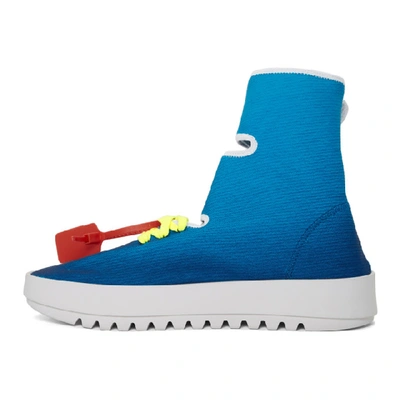 Shop Off-white Blue Moto Wrap Sneakers In 3031 Blltbl