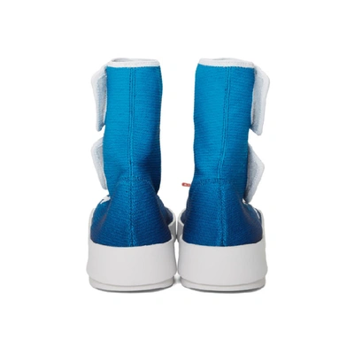 Shop Off-white Blue Moto Wrap Sneakers In 3031 Blltbl