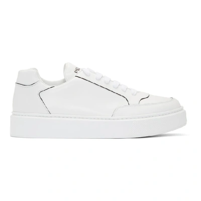 Shop Prada White Mountain Sneakers