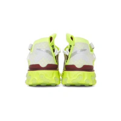 Shop Nike White & Yellow React Ispa Sneakers In 002 Platinu