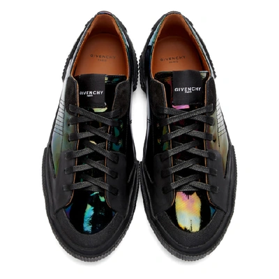 Shop Givenchy Black Basse Tennis Light Sneakers In 001 Black