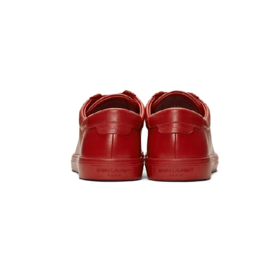 Shop Saint Laurent Red Andy Sneakers In 6805 Red