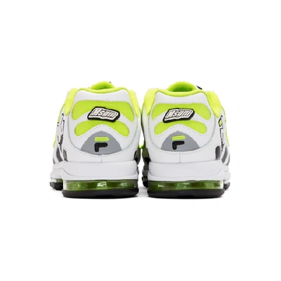 Shop Msgm White And Yellow Fila Edition Silva Trainer Sneakers In 06 Yllw