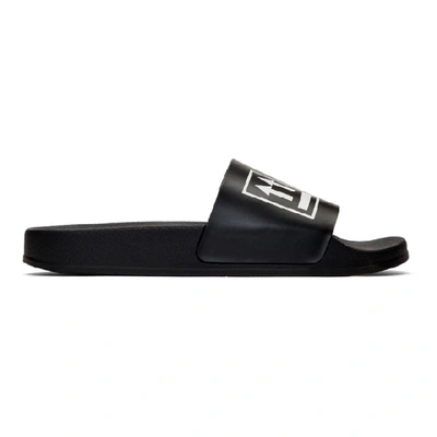 Shop Off-white Black Double Arrows Slides In 1001 Blkwht