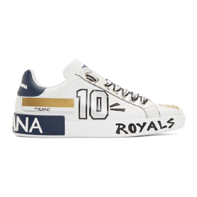 Shop Dolce & Gabbana Dolce And Gabbana White Portofino Millennials Sneakers In Hwf57 White