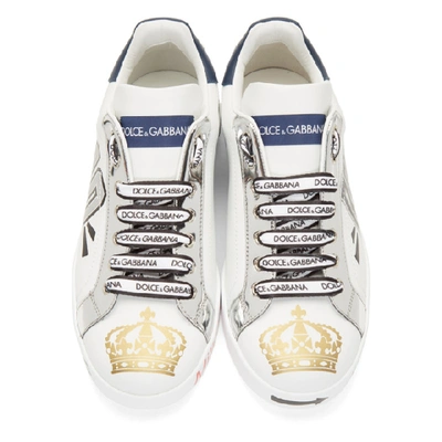 Shop Dolce & Gabbana Dolce And Gabbana White Portofino Millennials Sneakers In Hwf57 White