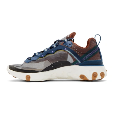 Shop Nike Grey And Blue React Element 87 Sneakers In 200dstpchgr