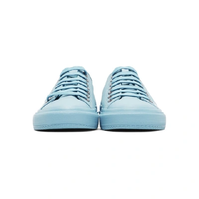 Shop Burberry Blue Larkhall M Logo Sneakers