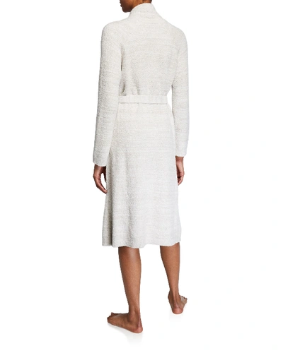 Shop Natori Serenity Heathered-knit Robe In Beige