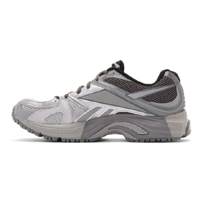Shop Vetements Grey Reebok Edition Spike Runner 200 Sneakers