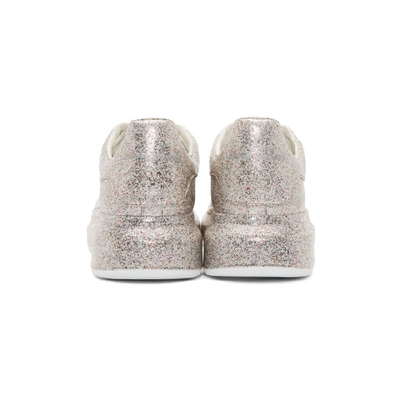 Shop Alexander Mcqueen Multicolor Glitter Spray Oversized Trainers