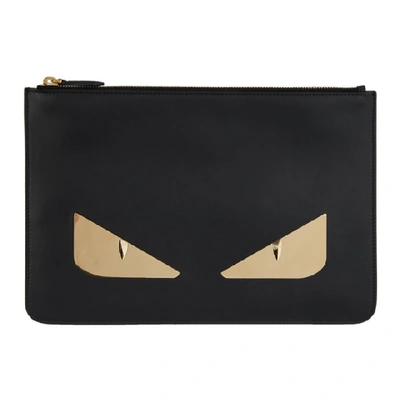 Shop Fendi Black Bag Bugs Pouch