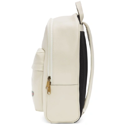 Shop Gucci White Print Backpack In 8824 White