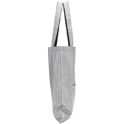 Shop Rick Owens Silver Leather Tote In 180 Silver