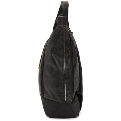 Shop Diesel Black Leather Volpago Tote In H6166 Black