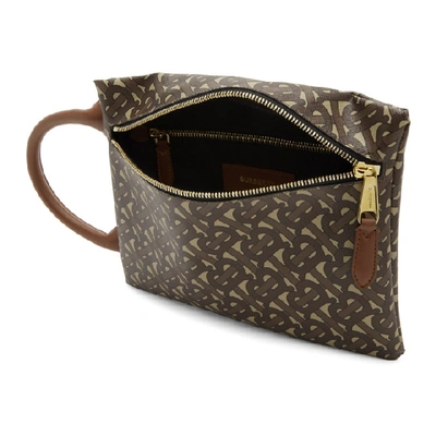 Shop Burberry Brown Monogram Handle Tote In Bridle Brn