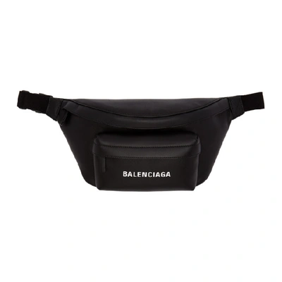 Shop Balenciaga Black And White Everyday Belt Bag In 1000 Blk/lw