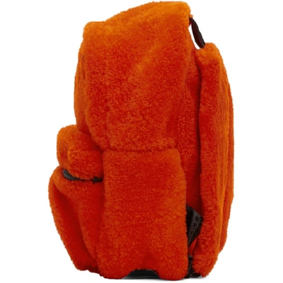 Shop Off-white Red Mini Sherpa Backpack In 2000 Redno