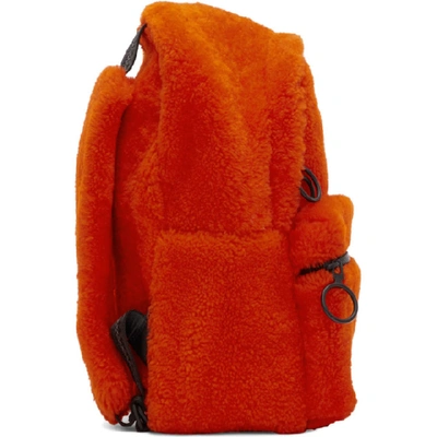 Shop Off-white Red Mini Sherpa Backpack In 2000 Redno