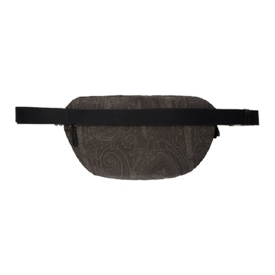 Shop Etro Black Paisley Belt Bag In 0001 Black