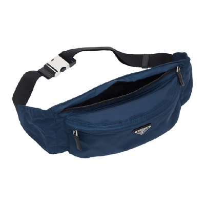 Shop Prada Blue Nylon Belt Bag In F0v41 Royal