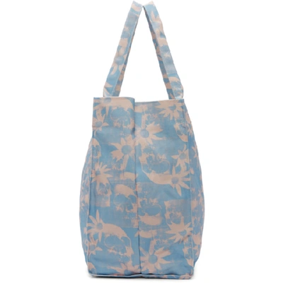 Shop Double Rainbouu Blue And Pink Paradise City Beach Tote In 19221 Blue