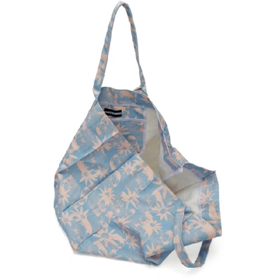 Shop Double Rainbouu Blue And Pink Paradise City Beach Tote In 19221 Blue