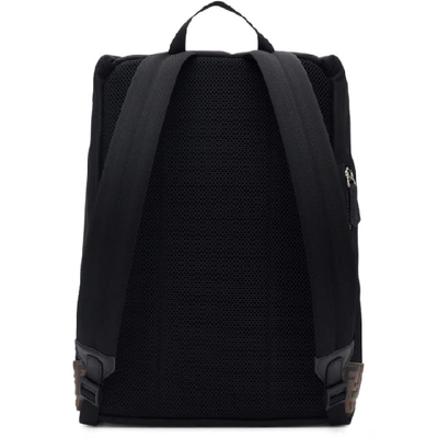 Shop Fendi Black Forever  Rolled Clip Backpack In F147m.blk