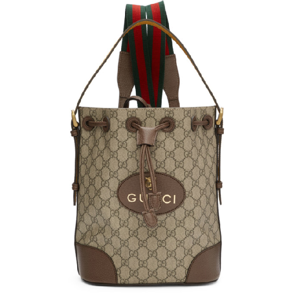 beige supreme backpack