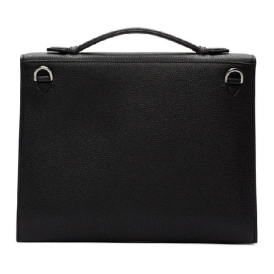 Shop Ferragamo Salvatore  Black Firenze Briefcase In 001 Blk