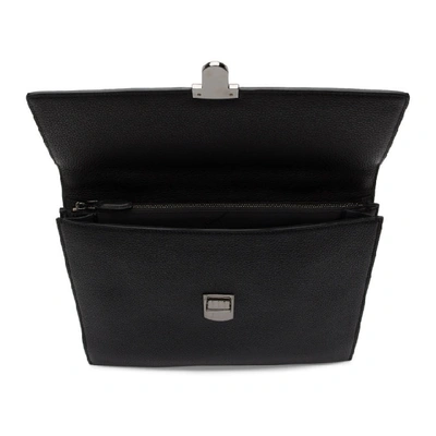 Shop Ferragamo Salvatore  Black Firenze Briefcase In 001 Blk