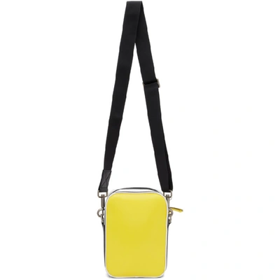 Shop Givenchy Yellow And Black Mc3 Crossbody Bag In 991-blwhylw