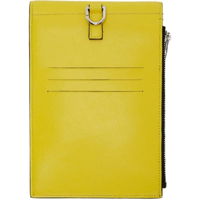 Shop Givenchy Yellow And Black Neck Window Pouch In 737-mimosa